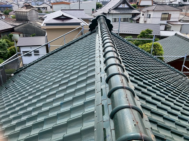 点検を実施した瓦屋根